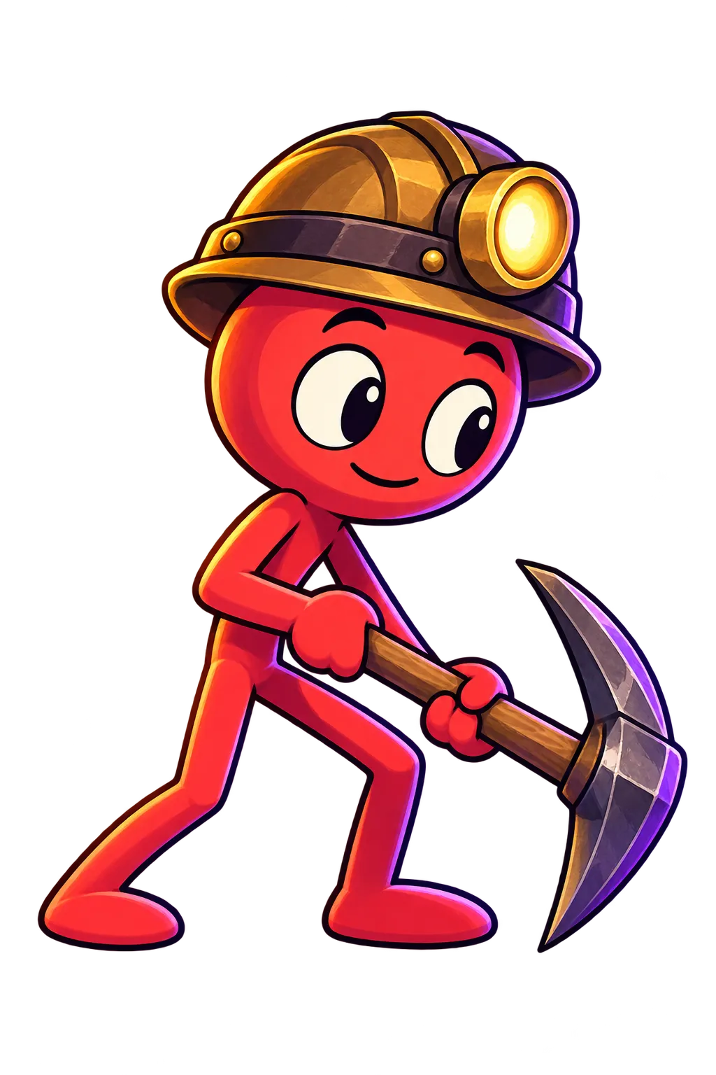 Red Fiend mining crystals