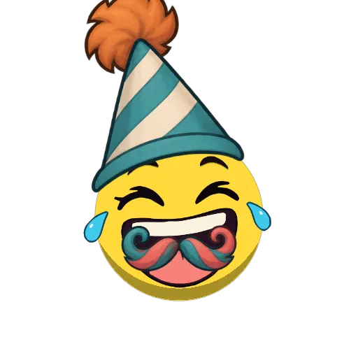 Player 3: Party hat, Laughing